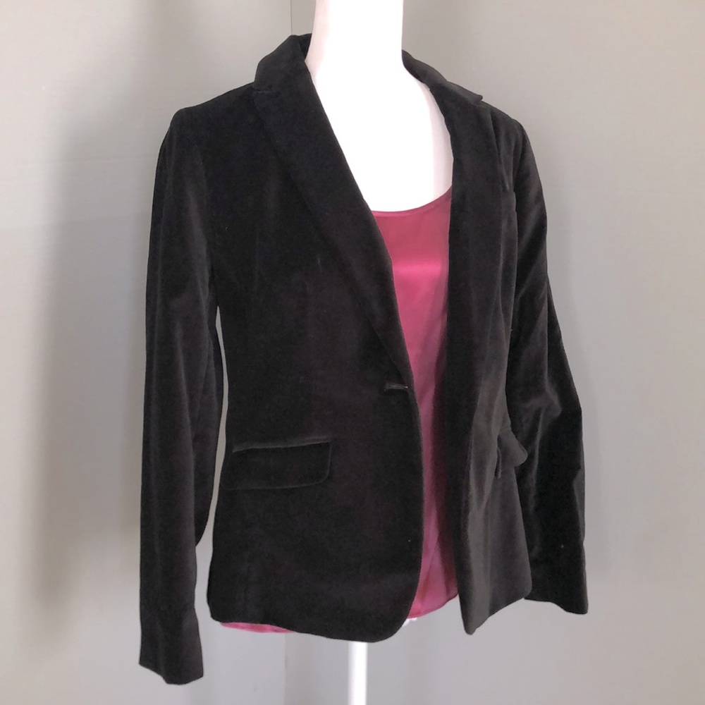 Talbots Petites Velvet Blazer Jacket and Silk Sleeveless Top